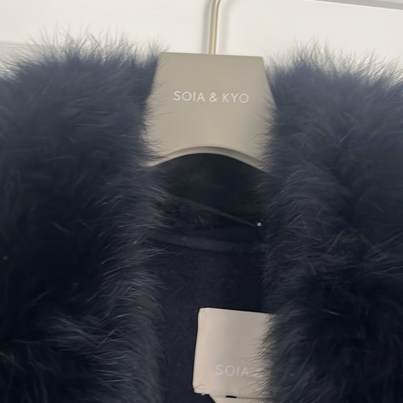 Soia & Kyo Daphne wool coat with fur trim (need gone, make an offer) - Picture 5 of 8